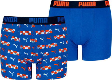 Bokserki dla dzieci Puma Printed Boxer 2P niebieskie 938303 02