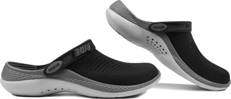 Chodaki sandały klapki Crocs LiteRide 360 Clog czarno-szare 206708 0DD