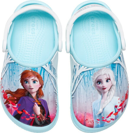 Chodaki sandały klapki Crocs dla dzieci Fl Ol Disney Frozen 2 Clog błękitne 206167 4O9