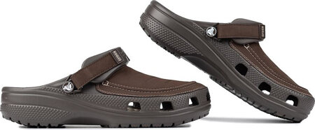 Chodaki sandały klapki męskie Crocs Yukon Vista II LR Clog brązowe 207689 23D