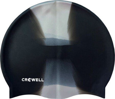 Czepek pływacki silikonowy Crowell Multi Flame czarno-szary kol.16