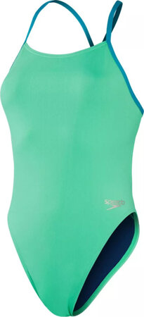 Damski strój kąpielowy Speedo SOLID TIEBK 1PC AF fake green/aquarium rozmiar 36