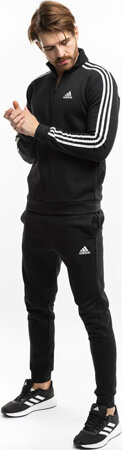 Dres męski adidas Basic 3-Stripes Fleece czarny IJ6067