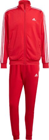 Dres męski adidas Basic 3-Stripes Tricot Track Suit czerwony IJ6056