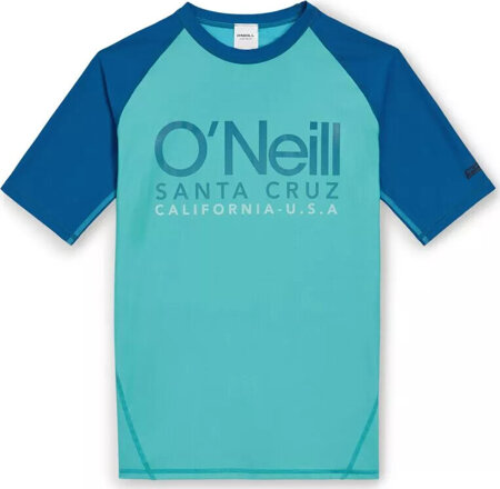 Dziecięca koszulka uv O'neill ESSENTIALS CALI S/SLV SKINS neon blue rozmiar 8