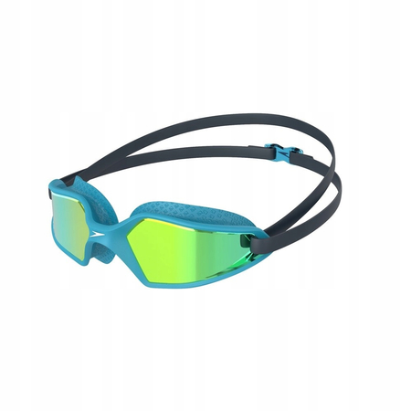 Dziecięce okularki pływackie lustrzanki Speedo Hydropulse Mirror Gog JU navy/blue bay/yellow gold