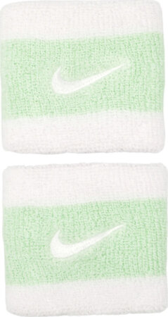 Frotki na nadgarstek Nike Swoosh Wristbands 2 szt. biało-zielone N0001565117OS