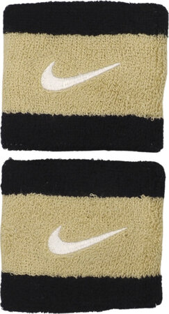 Frotki na nadgarstek Nike Swoosh Wristbands 2 szt. czarno-złote N0001565055OS