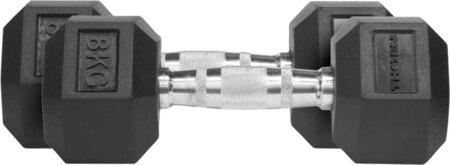 Hantle Thorn Fit Hex Rubber Dumbbell 8,0 kg x 2 szt.