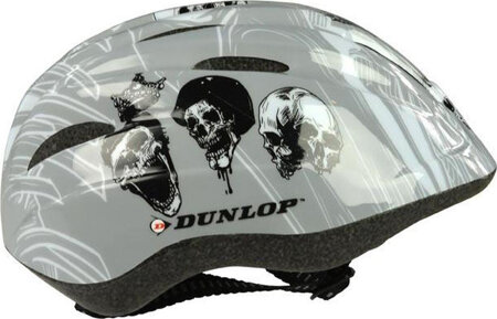 Kask na rower rolki hulajnogę dziecięcy regulowany Dunlop szary 48-52cm