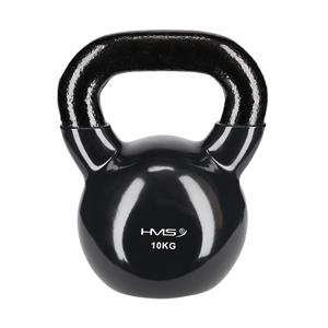 Kettlebell żeliwny pokryty winylem HMS KNV10 czarny 10 KG