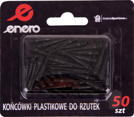 Końcówka dart do rzutek plastikowe - spare 50 szt czarne Enero  