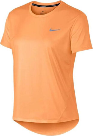 Koszulka damska Nike W Miler Top SS pomarańczowa AJ8121 882