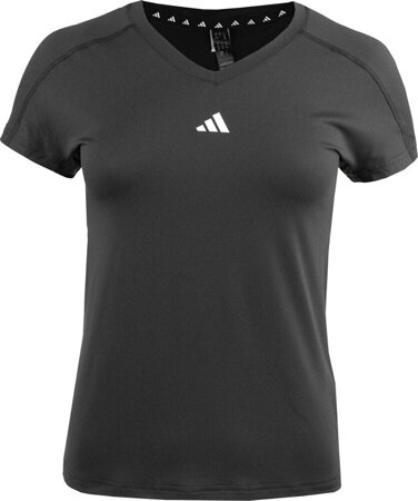 Koszulka damska adidas Aeroready Train Essentials Minimal Branding V-Neck Tee czarna HN5543