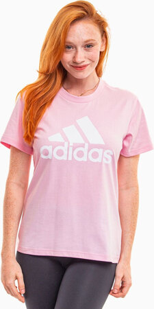 Koszulka damska adidas Loungewear Essentials Logo Tee jasny róż GL0726