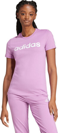 Koszulka damska adidas Loungewear Essentials Slim Logo Tee fioletowa IY9192