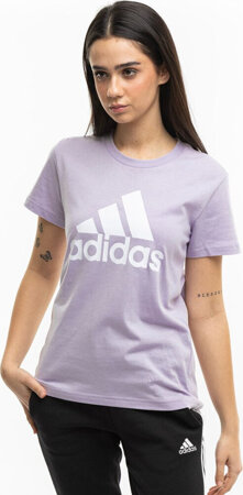 Koszulka damska adidas Loungwear Essentials Logo Tee fioletowa IC0633