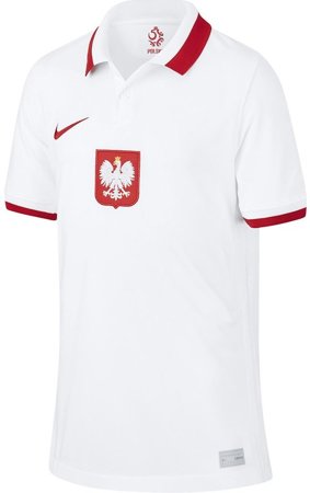 Koszulka dla dzieci Nike Polska Breathe Stadium JSY SS HOME biała CD1050 100