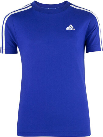 Koszulka dla dzieci adidas Essentials 3-Stripes Cotton Tee niebieska IC0604