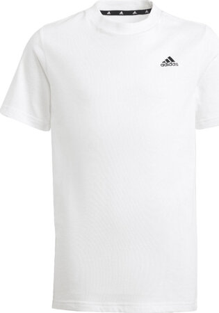 Koszulka dla dzieci adidas Essentials Small Logo Cotton Tee biała IB4093