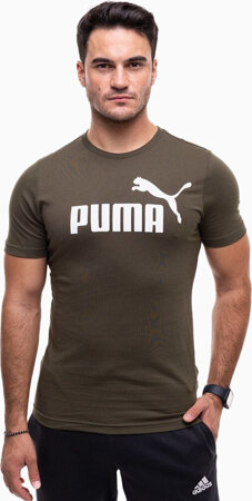 Koszulka męska Puma Essential Logo Tee oliwkowa 586667 11