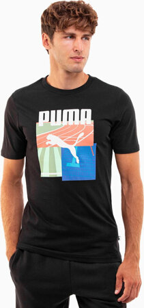 Koszulka męska Puma Graphics Summer Sports Tee II czarna 627909 01