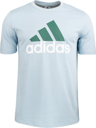 Koszulka męska adidas Essentials Single Jersey Big Logo Tee błękitna IJ8576