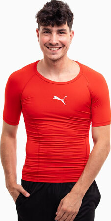 Koszulka termoaktywna męska Puma LIGA Baselayer SS czerwona 655918 01