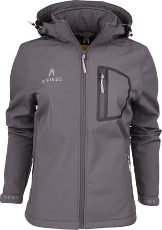 Kurtka przejściowa softshell z kapturem damska Alpinus Bergamo grafit BR18186