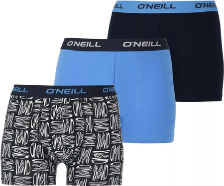 Męskie bokserki O'neill MEN BOXER LOGO AOP & PLAIN 3PK rozmiar M