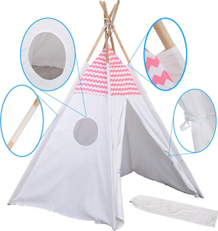 Namiot wigwam dla dzieci Enero toys classic pink