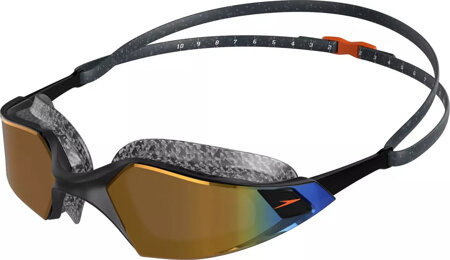 Okularki pływackie Speedo AQUAPULSE PRO MIRROR GOG AU oxid grey/black/orange gold