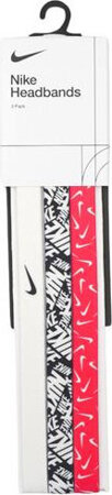 Opaski na włosy Nike Headbands 3 szt. biała, czarna, różowa N0002560114OS