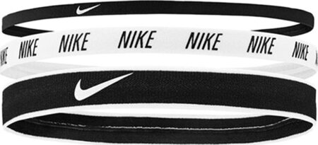 Opaski na włosy Nike Mixed Width Headbands 3 szt. czarno-białe N0002548930OS