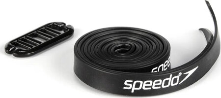 Pasek do okularków pływackich Speedo Silicone Strap Branding Xu czarny