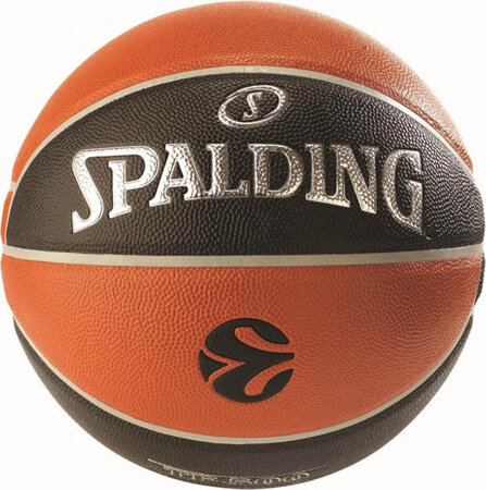 Piłka do koszykówki koszykowa Spalding NBA Euroleague IN/OUT pomarańczowo-czarna TF-500 84002Z/77101Z