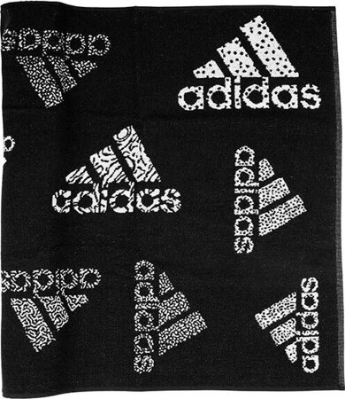 Ręcznik kąpielowy plażowy basenowy sportowy adidas Branded Must-Have czarno-biały HS2056 100x50 cm