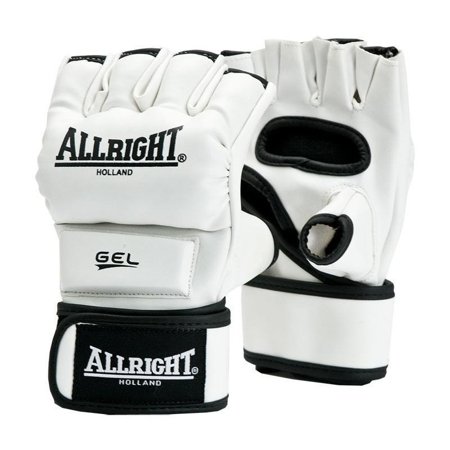 Rękawice MMA PRO skóra naturalna Allright S białe