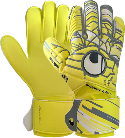 Rękawice bramkarskie Uhlsport Unlimited Soft SF żółte 101102401