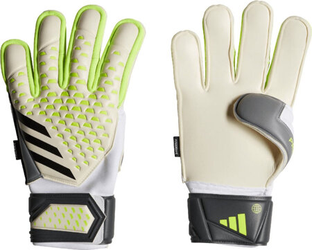 Rękawice bramkarskie adidas Predator Match Fingersave biało-zielone IA0877