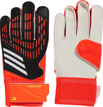 Rękawice bramkarskie dla dzieci adidas Predator Training czarno-pomarańczowe IQ4029