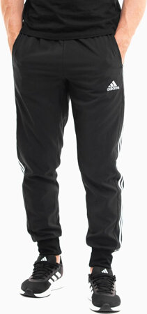 Spodnie męskie adidas Aerorady Essentials Tapered Cuff Woven 3-Stripes czarne IC0041