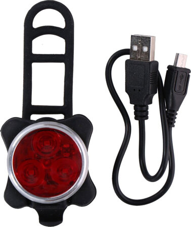 Tylne światło rowerowe 3 led smd Dunlop  ładowanie usb 