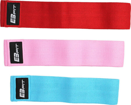 Zestaw gum taśm oporowych do ćwiczeń fitness hip band 3w1 Eb fit