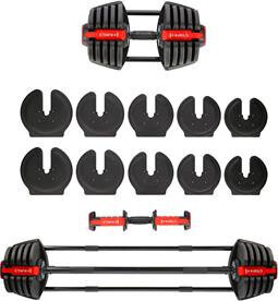 Zestaw regulowanych sztangielek 43,5 kg HMS sgr40 pro set 2w1